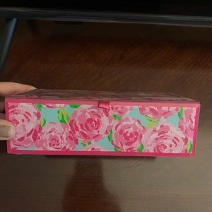 LILLY PULITZER Glass Jewelry Trinket Box